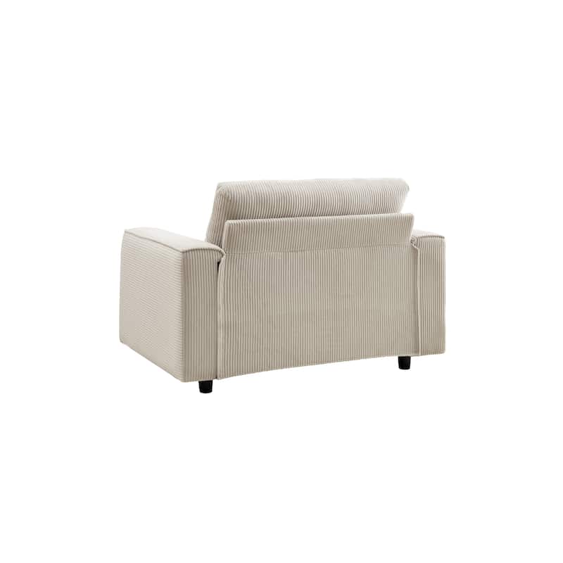 Modern Contemporary Upholstered Corduroy Plush Tufted Chair