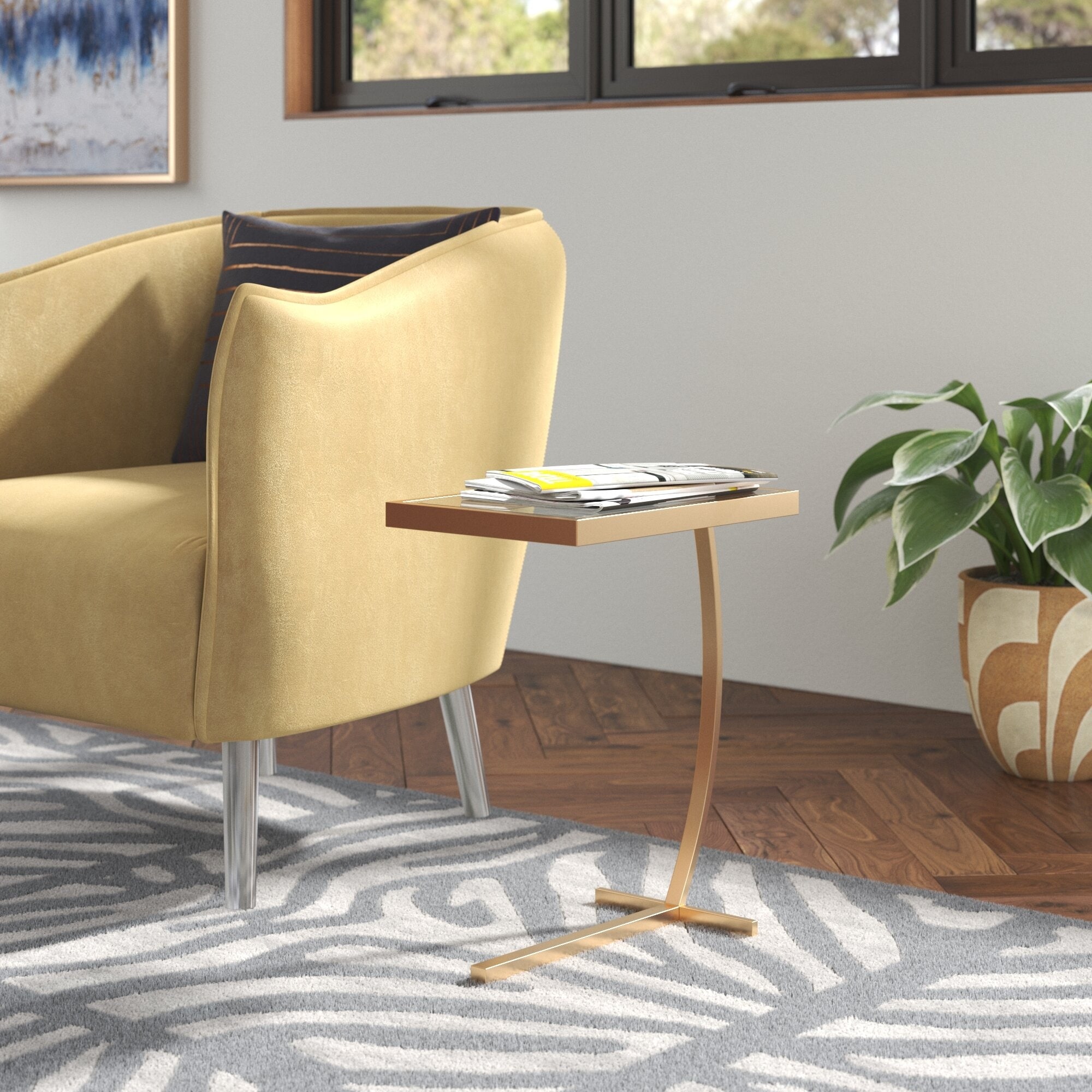 Under chair side table outlet