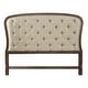 preview thumbnail 3 of 7, Americana Farmhouse Dusty Taupe Queen Tufted Panel Headboard