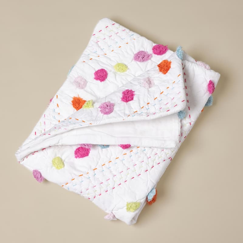 Medeleen Multicolor Cotton Quilt or Pillow Sham - Twin
