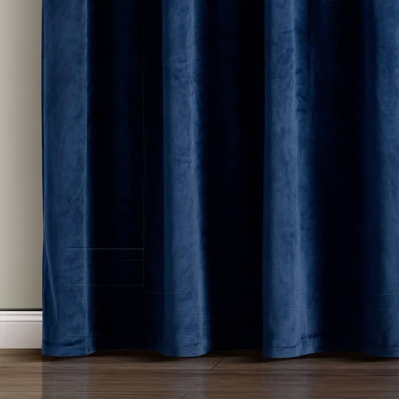 Lush Decor Prima Velvet Solid Light Filtering Back Tab Rod Pocket Window Curtain Panels Set