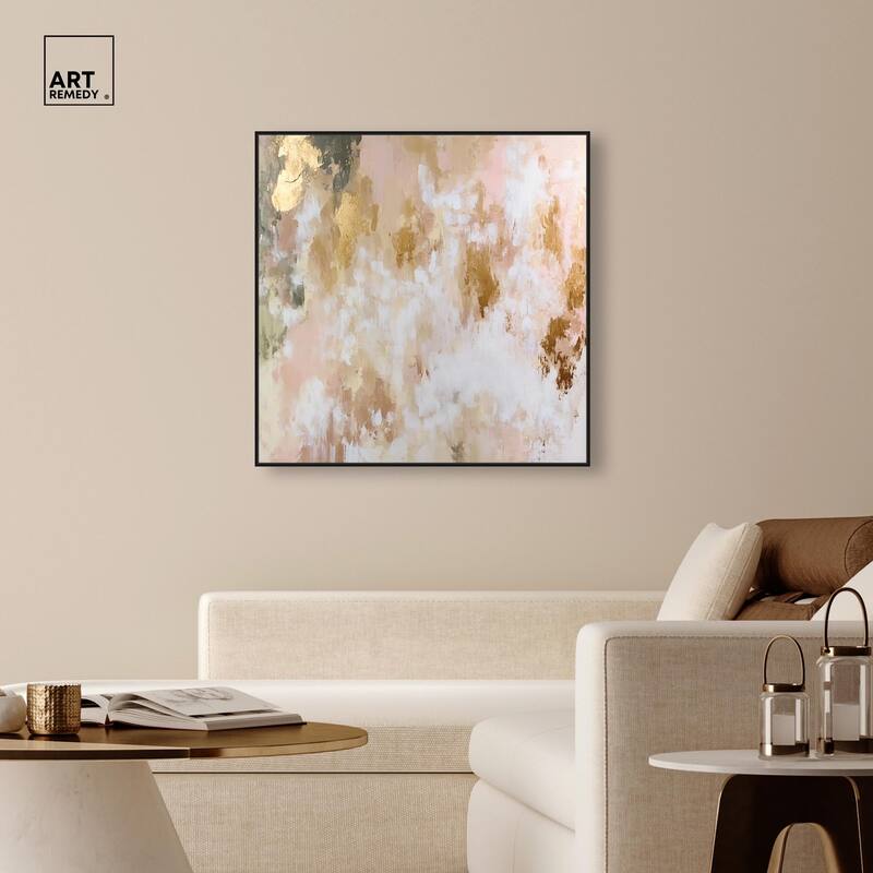 Golden Glimmer Gesture III Canvas by Art Remedy
