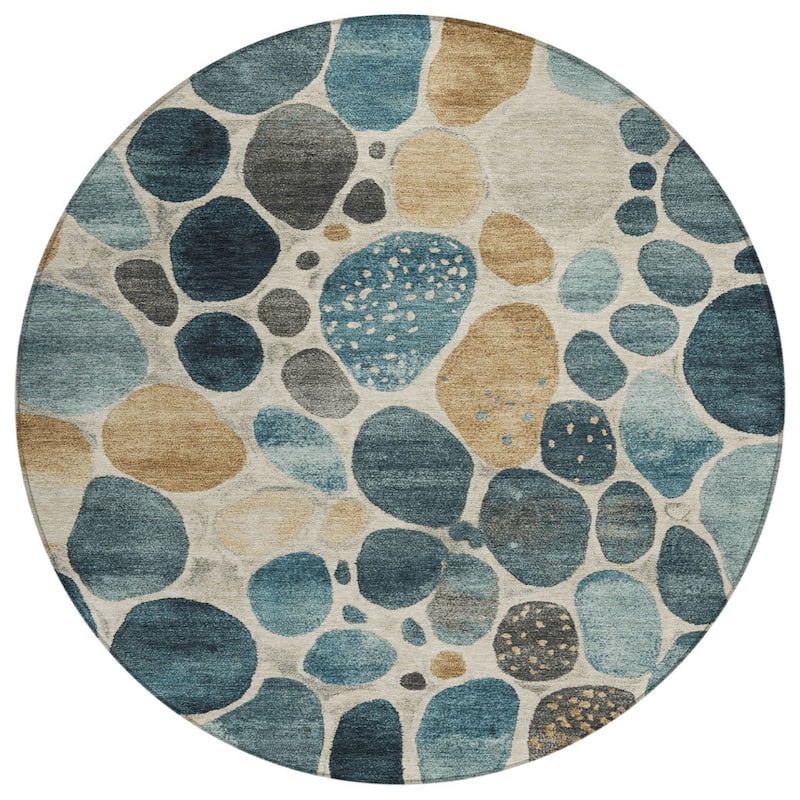 HomeRoots Geometric Transitional Rectangle Outdoor Rug