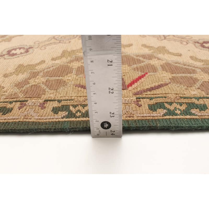 ECARPETGALLERY Flat-Weave Lahor Finest Beige Wool Tapestry Kilim - 2'6 x 12'0