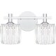 preview thumbnail 2 of 5, Spade 2-Light Polished Chrome Bath Light