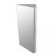 preview thumbnail 10 of 10, Corner Medicine Cabinet Infinity Stainless Steel 23.6" x 11.8" with Mirror Triple Shelf Opens Left to Right