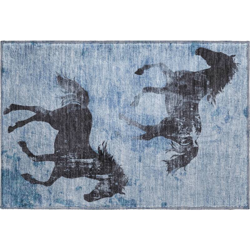 Premium Washable Super Two Horses Mayfield Rug