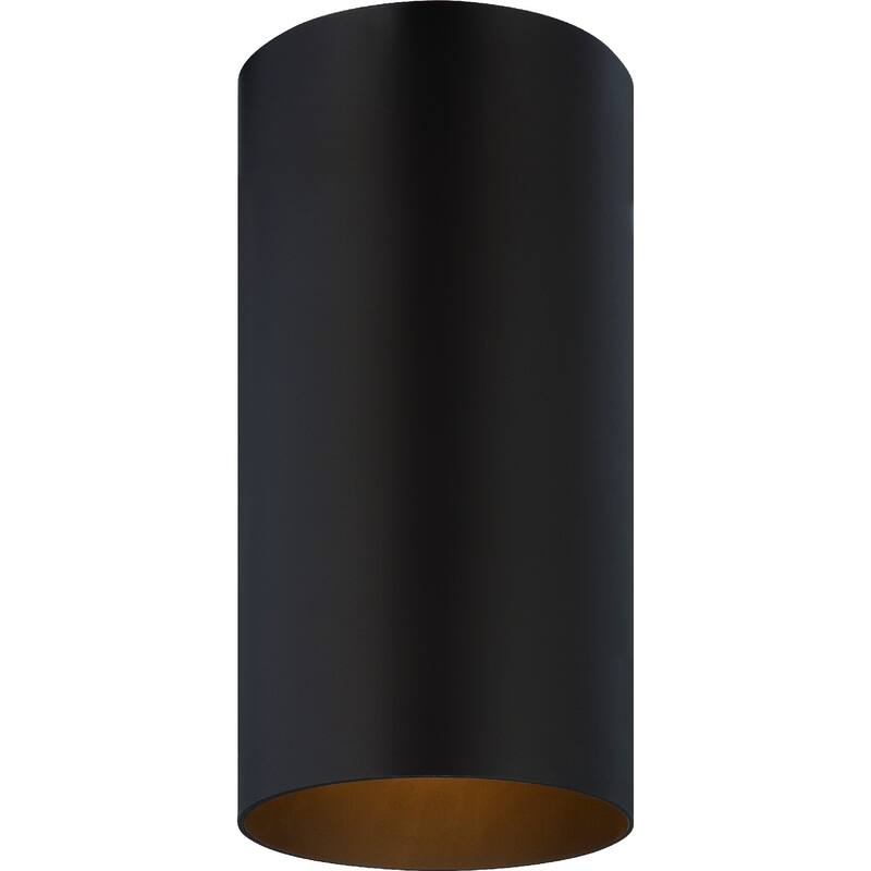 Volume Lighting 1-Light Antique Bronze Outdoor Cylinder Flush Mount