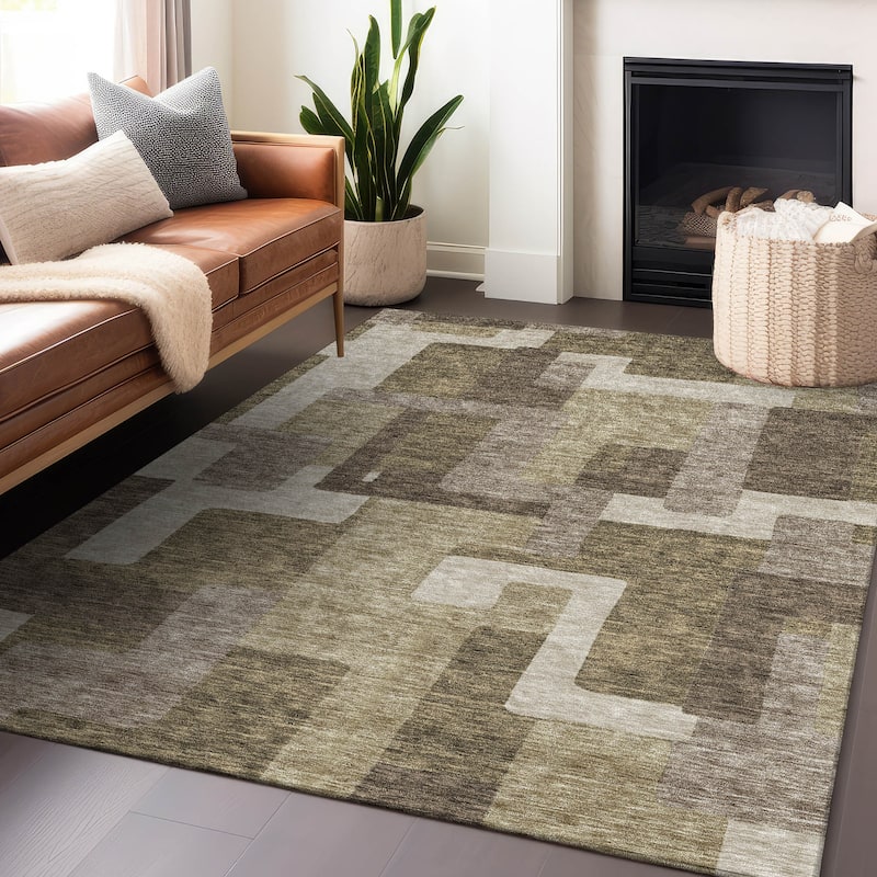 Premium Washable Super Soft Modern Geo Mayfield Rug