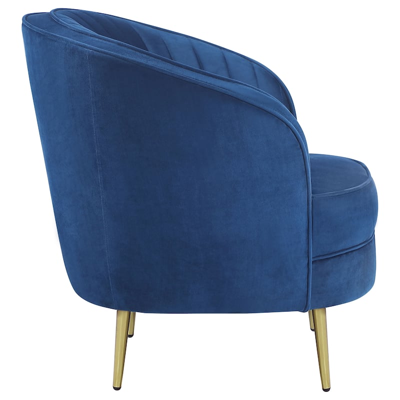 Sophia Upholstered Channel Tufted Barrel Accent Chair