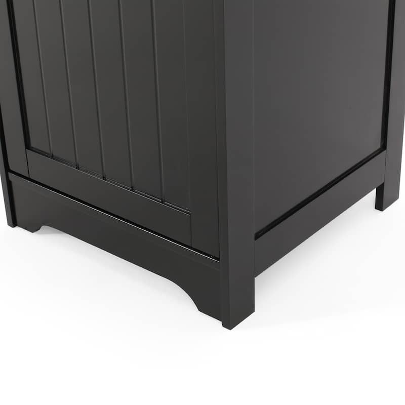 Roomfitters Tall Bathroom Storage Cabinet with Open Shelves and Single Door, Freestanding Organizer