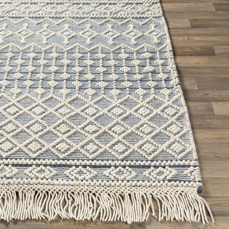Les Handmade Modern Farmhouse Wool Area Rug