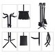 preview thumbnail 5 of 13, 5 Pieces Fireplace Iron Standing Tools Set - base: 8" x 8" x 28" (L x W x H)