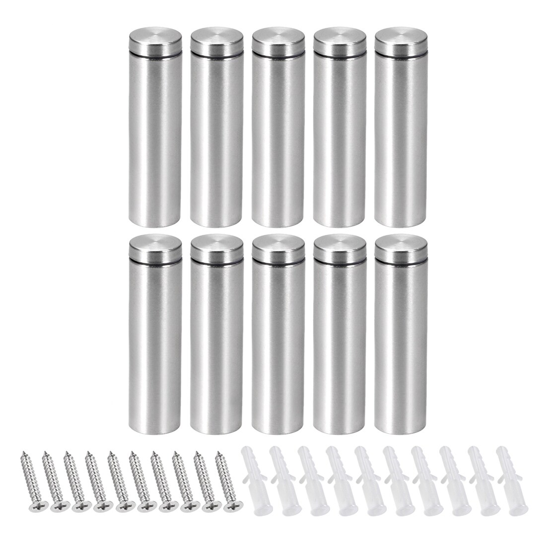 Glass Standoff Mount Stainless Steel Wall Standoff Holder Advertising Nails Mm Dia Mm Length With Screws 10pcs 19mm X 71mm Overstock