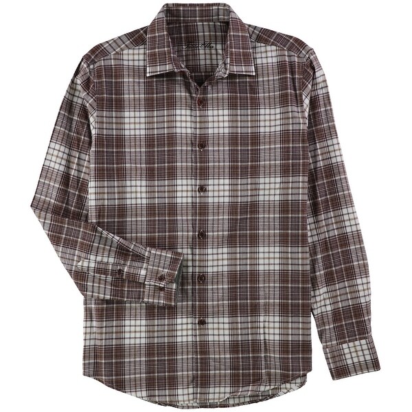 Tasso Elba Mens Plaid Shirt
