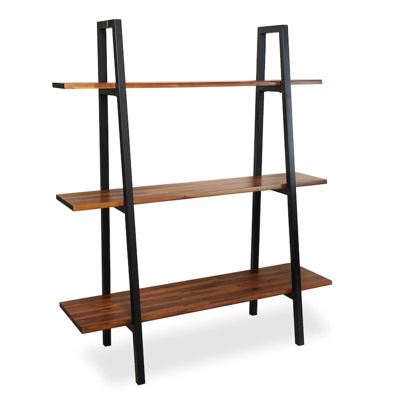 M4H Vejle Solid Wood Three Tier Etagere Bookcase