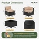 preview thumbnail 91 of 179, AOXUN Fire Pit Conversation Set Rattan Sofa Set Outdoor Furniture With Cushions