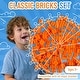 preview thumbnail 2 of 4, Strictly Briks Classic Bricks Kit, Orange, 144 Pieces, Compatible with Major Brick Brands
