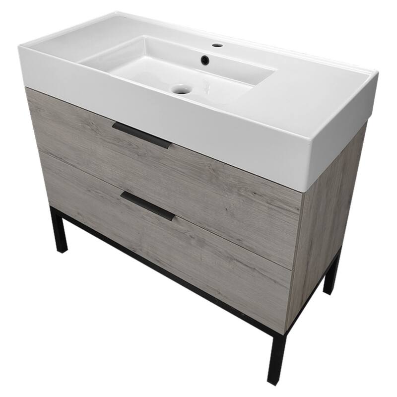 Nameeks Derin-4018 Derin 40" Free Standing Single Basin Vanity Set