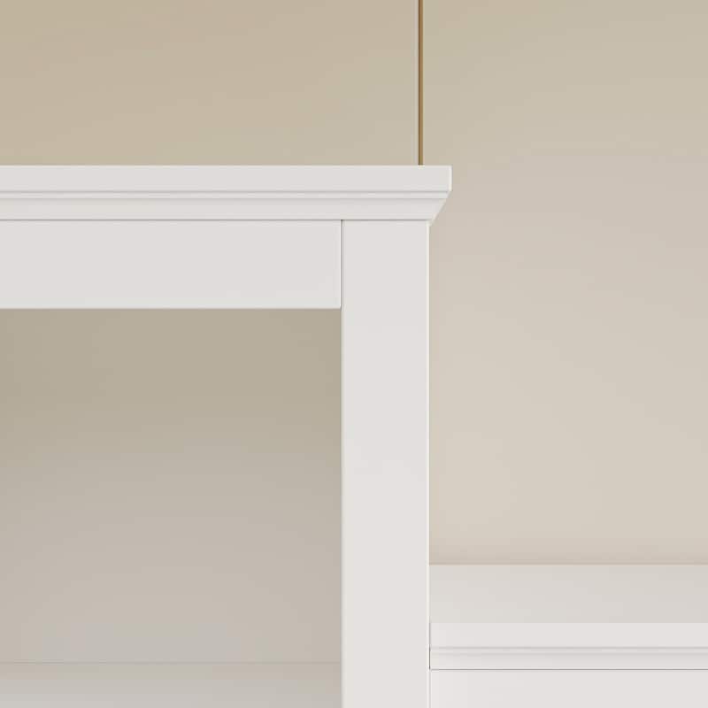 Wood TV Stand with Tambour Doors, Media Console with Adjustable Storage & Cable Holes, Entertainment Center for TVs up to 75"