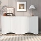 preview thumbnail 32 of 44, Hidden Shoe Cabinet Multi-Function Shoe Cabinet Vintage Shoe Cabinet with Adjustable Shelving and 4 Doors for Living Room White