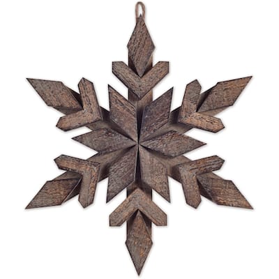 Brown Snowflake 14" -Set of 2