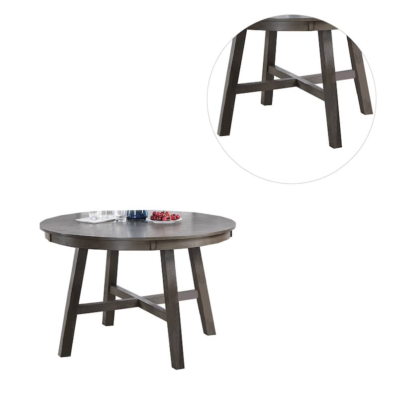 Round Dining Table with X-Cross Base