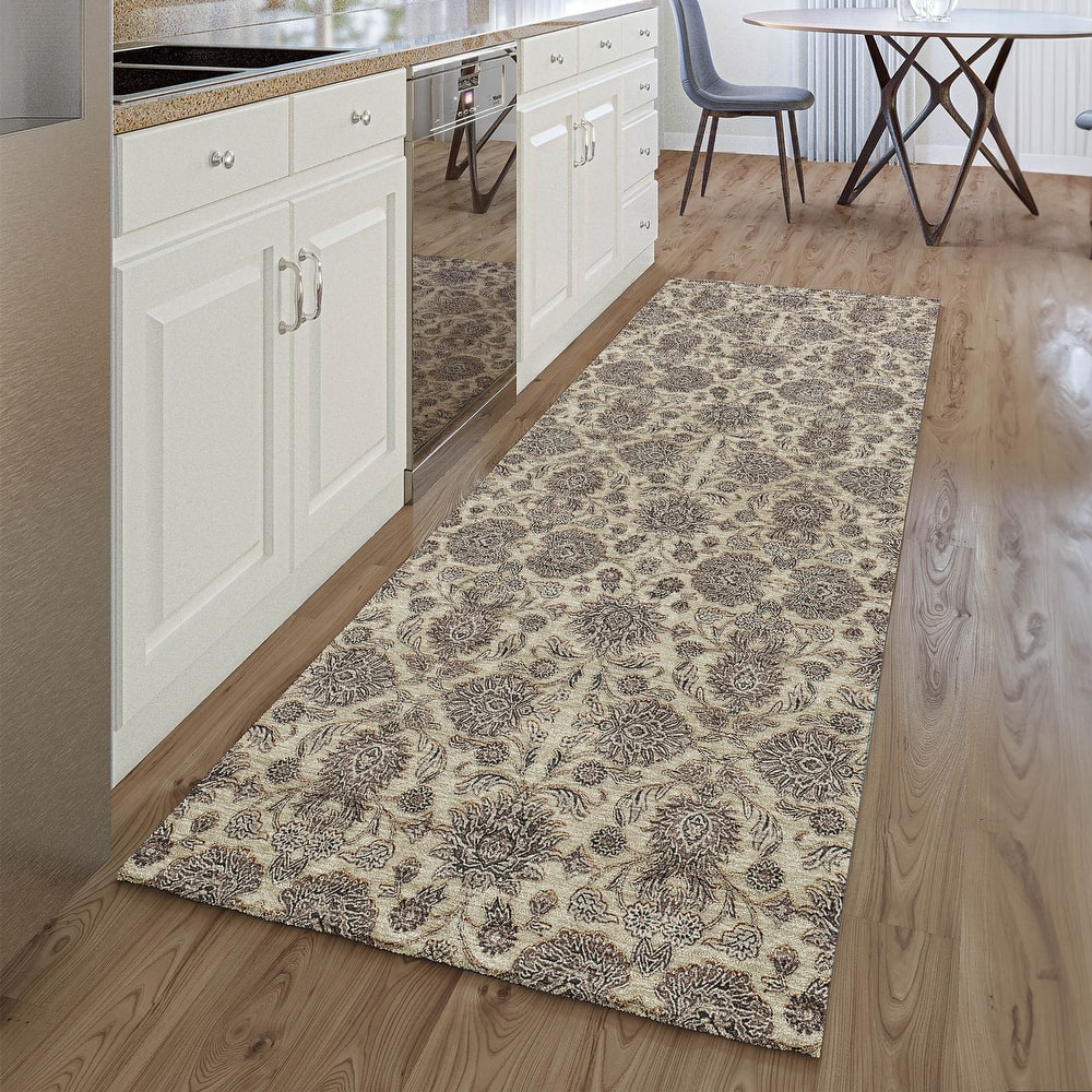 Premium Washable Super Soft Floral Borderless Mayfield Rug