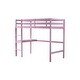 preview thumbnail 17 of 16, Twin High Rubber Wood Loft Bed with Safety Guardrail,Built-in desk,Ladder