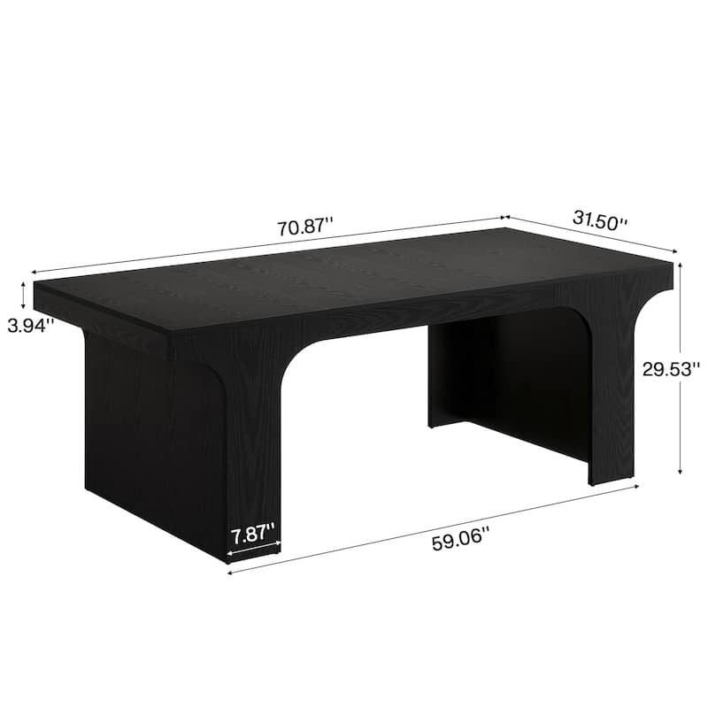 70.87" Executive Office Desk, Large Workspace Computer Desk, Simple Business Writing Table Simple Business for Home Office