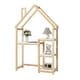 preview thumbnail 6 of 32, House-shaped Wooden writing Desk,Kids study Table,Bookshelf & Toy Storage