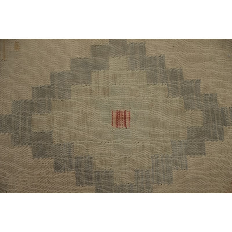 Hand Woven Oriental 100% Wool Carpet Southwestern Tribal Beige & Ivories Kilim Area Rug - 11' 9'' X 9' 0''