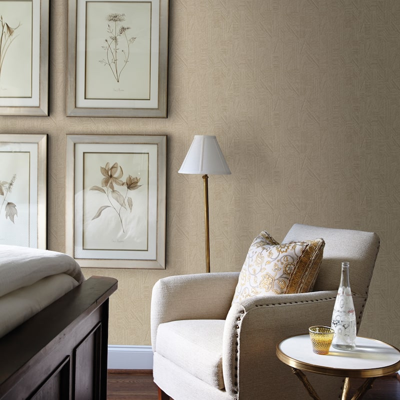 Kensho Beige Parquet Wood Wallpaper