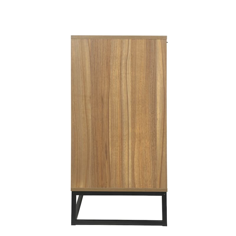 Modern 7 Drawer Dresser Wood Cabinet (Walnut)