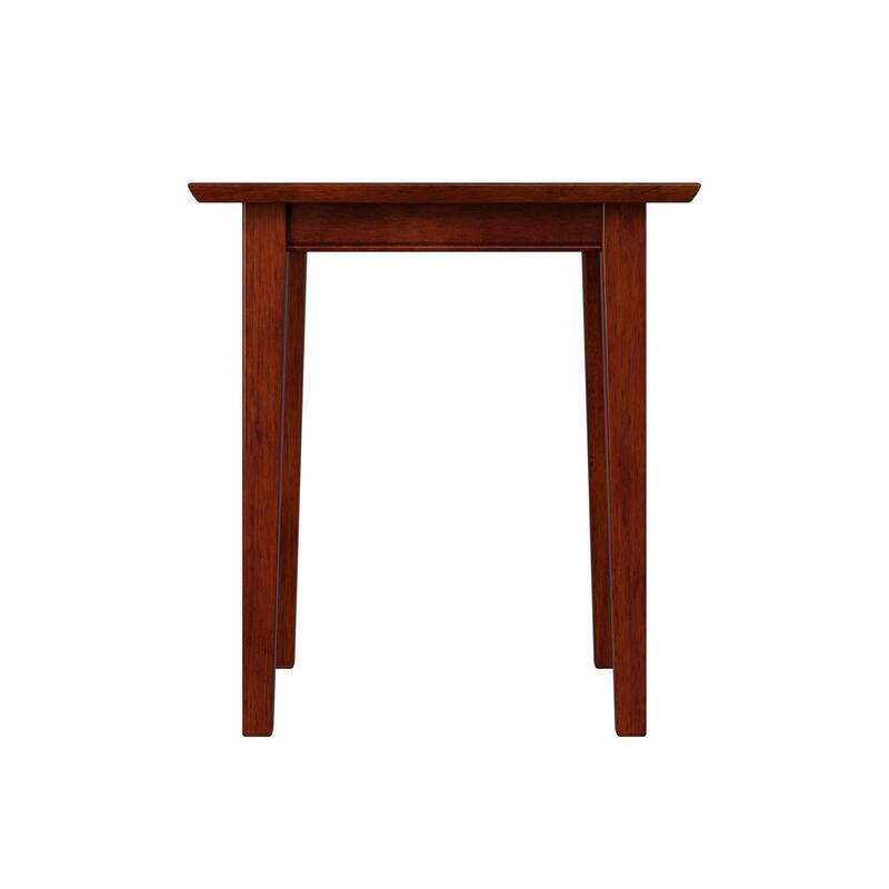 Modern End Table with Charging Station - Walnut Finish, 20" x 20" Living Room Side Table - 22