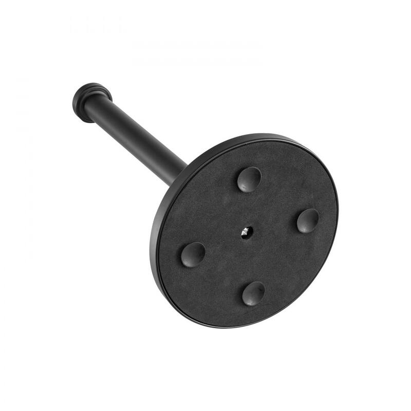 Black Stainless Steel Paper Towel Holder for Countertop with Suction Cups and Weighted Base - 6.7” x 6.7” x 12.6”