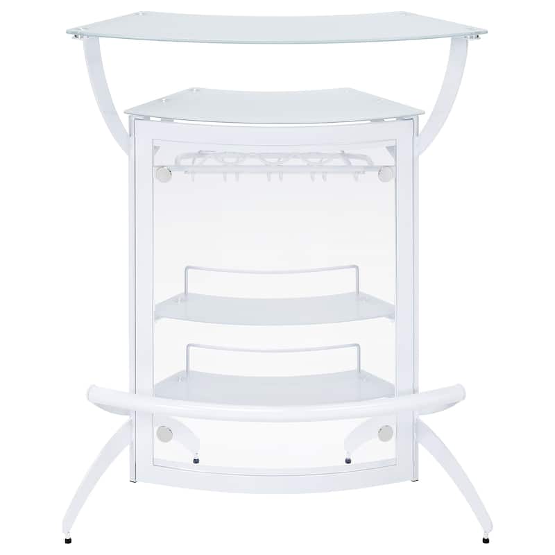 Dallas 2-shelf Curved Freestanding Home Bar Cabinet
