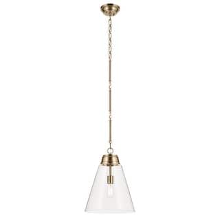 Kichler Lighting Marsailli 19.75" 1-Light Large Pendant with Clear Glass in Champagne Bronze - 15.75