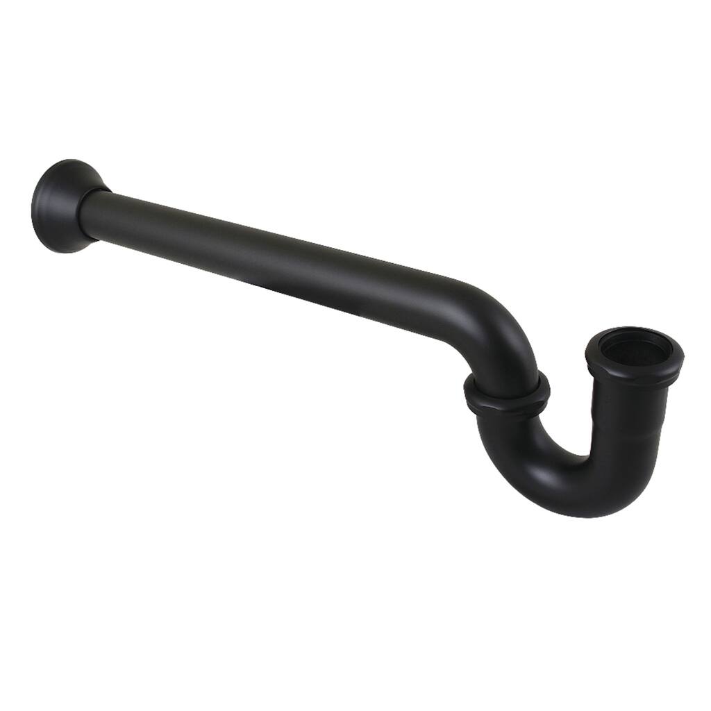 Kingston Brass Vintage 1-1/2 Inch Decor P-Trap with Bell Flange, 19 Inch Length, 18 Gauge