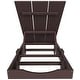 preview thumbnail 105 of 113, Shoreside Modern Poly Eco-Friendly All Weather Reclining Chaise Lounge With Wheels and Side Table (2-Piece Set)