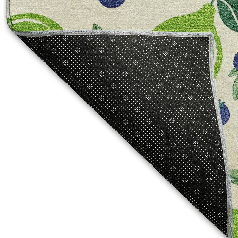 Machine Washable Indoor/ Outdoor Citrus Berry Chantille Rug