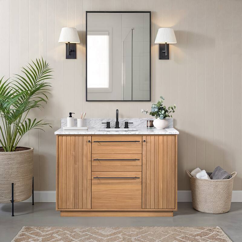 Avanity Parker Bathroom Vanity Only in Natural Teak