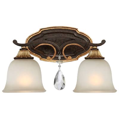 Metropolitan 2 Light 16" Wide Bathroom Vanity Light with Driftwood