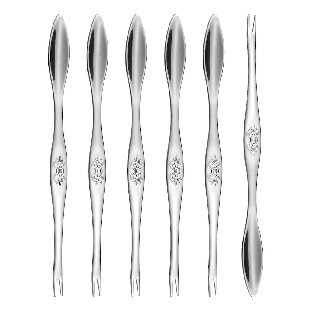 Crab Forks 6.5" Seafood Forks Crab Legs Cracker Utensils