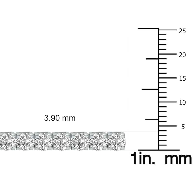 Marquee 10 Carat TW Lab Grown Diamond Tennis Bracelet in 14K White Gold