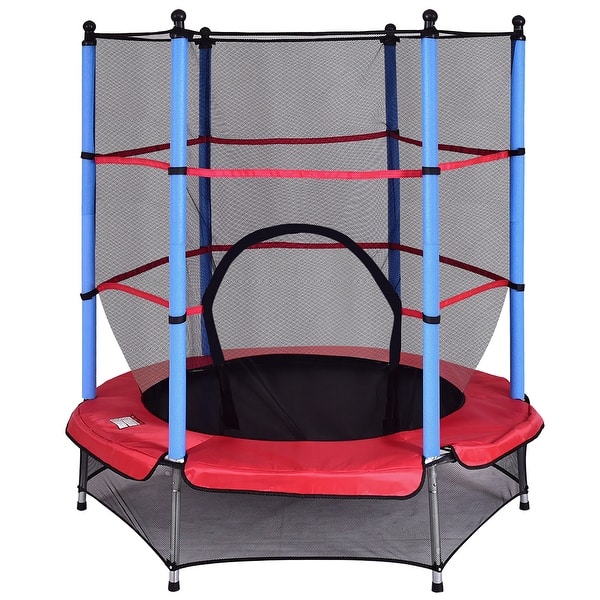 slide 2 of 6, 55" Kids Trampoline Jumping Trampoline for Indoor/Outdoor Exercise Kids