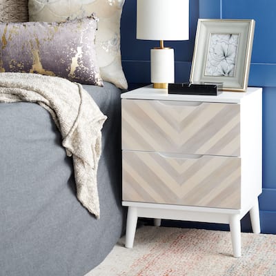 SAFAVIEH Cydney 2-Drawer Patterned Nightstand