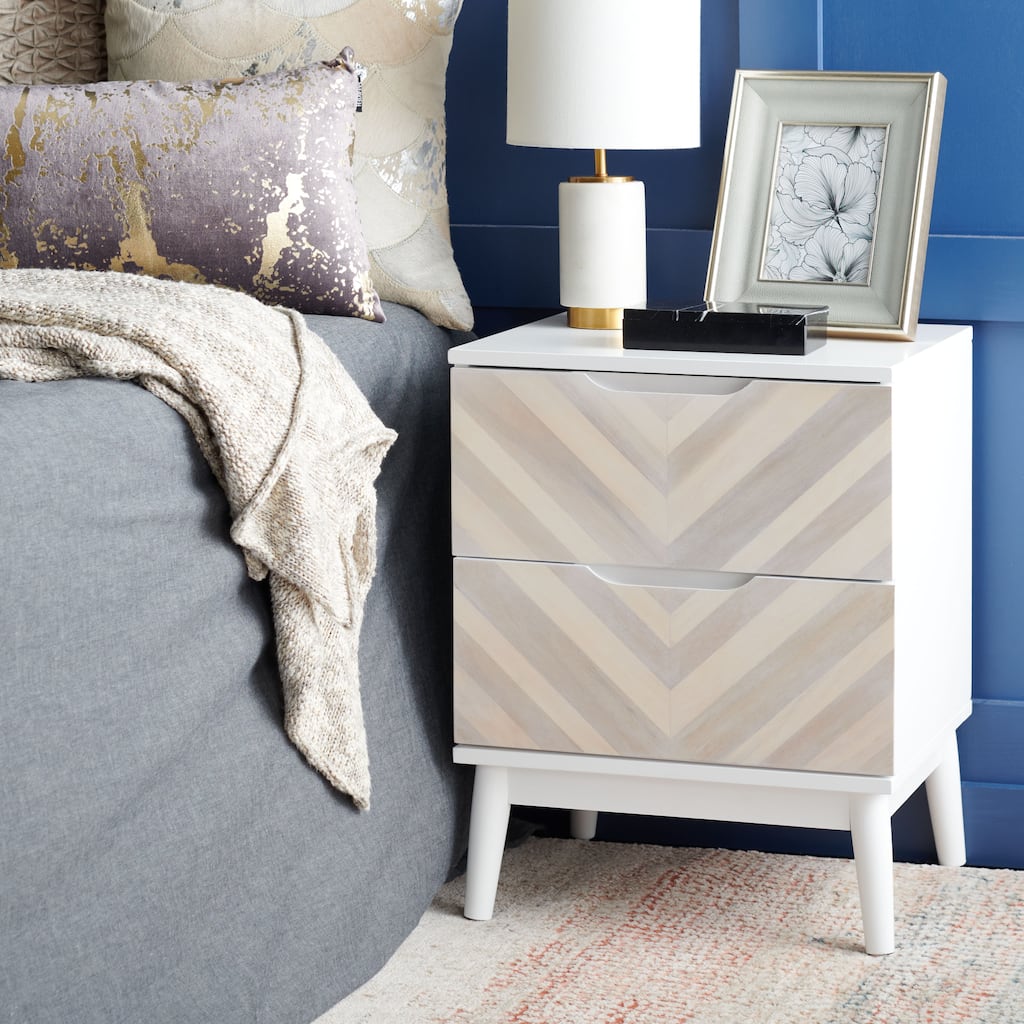 SAFAVIEH Cydney 2-Drawer Patterned Nightstand