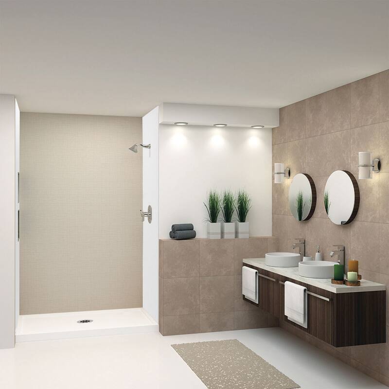 Transolid Expressions 60-in X 32-in X 96-in Glue to Wall Shower Kit - 32" x 60" x 96" - 32" x 60" x 96"