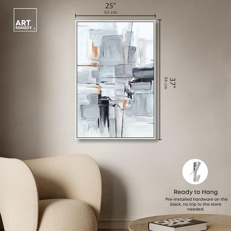 Elegant Grey Shades I Canvas by Art Remedy